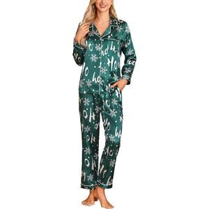 Silk Satin Pajamas Set, XXL, 14F-194Set002